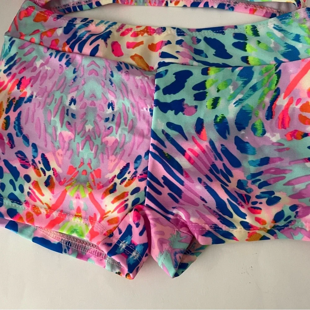 NEWMomentumBrands Girl 9/10 2-pc Swim Suit Watercolor Splash Print ElasticWaist